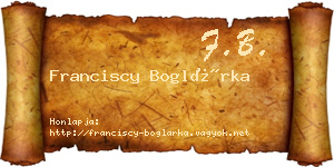 Franciscy Boglárka névjegykártya